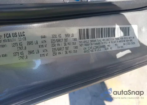 2019 Jeep Cherokee Latitude Fwd z USA, uszkodzony, nr VIN 1C4PJLCB0KD344885